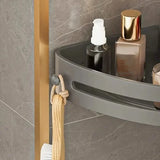 2-Tier: Rustproof Corner Shower Caddy, Adhesive Wall Mounted Shower Shelves No Drilling