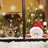 2-Pack: Santa Claus Elk Shop Hotel Christmas Window Double Sided Glass Sticker