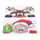 2-Pack: Santa Claus Elk Shop Hotel Christmas Window Double Sided Glass Sticker