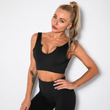 Seamless Sports Bras For Women Ribbed Sports Bra Workout Tops Cropped Tank Top Sports Bra Yoga