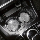 2-Pack: Shimmering Diamond Car Cup Mats