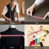 2-Pack: Soft Fashion Pink and Retractable Black Measuring Tape Set