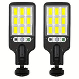2-Pack: Solar Outdoor Security Street Lighting, 3 Modes With Wireless Motion Sensing and Remote Control