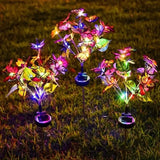 2-Pack: Solar-Powered Butterfly Flower Lamp