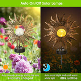 2-Pack: Solar Powered Glass Globe Stake Lamp