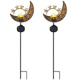 2-Pack: Solar Powered Glass Globe Stake Lamp