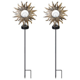 2-Pack: Solar Powered Glass Globe Stake Lamp