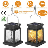 2-Pack: Solar Powered Hanging Lights 30 LED Beads