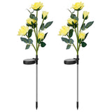 2-Pack: Solar Powered Rose Flower LED Decorative Lamp