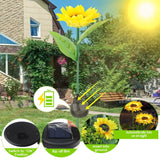 2-Pack: Solar Powered Sunflower Lights LED Decorative Stake Lamp
