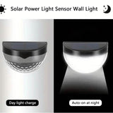 2-Pack: Solar Wall Mount Outdoor Fence Lamp