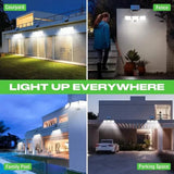 2-Pack: Split Solar Wall Light For Outdoor With Motion Sensor 3 Heads