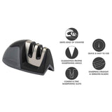 2-Pack: Ultra Sharp Knife Sharpener and Stainless Steel Vegetable and Meat Slicer Holder