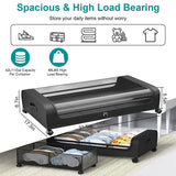 Under-Bed Storage Drawer with Wheels Multipurpose with Clear Window & Label