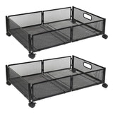2-Pack: Under Bed Storage Container Foldable Rolling Storage Bin