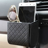 2-Pack: Universal Car Mobile Phone Bag PU Leather Car Auto Air Outlet Coin Bag Case