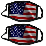 2-Pack: USA American Flag Reusable Washable Mask