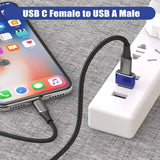 2-Pack: USB C Female to USB Male Adapter