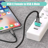2-Pack: USB C Female to USB Male Adapter