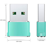 2-Pack: USB C Female to USB Male Adapter