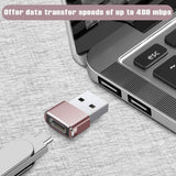 2-Pack: USB C Female to USB Male Adapter