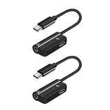 2-Pack: USB-C to 3.5mm Audio Plug Adapter