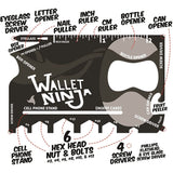 2-Pack: Wallet Ninja 18-in-1 Credit Card Sized Multi-tool