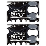 2-Pack: Wallet Ninja 18-in-1 Credit Card Sized Multi-tool