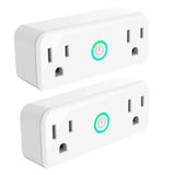 2-Pack: WIFI Smart Plug 10A Dual Smart individually Outlet