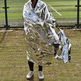 2-Pack: Windproof Aluminum Foil Emergency Blanket For Camping First Aid Blanket