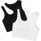 2-Pack: Women's Cropped Knit Tank Top