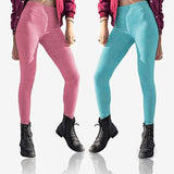2-Pack: Women's Space Dye Seamless Ankle Length Lightweight Leggings