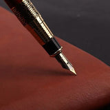 2-Pack: Wood Grain Classical Fountain Pen Ballpoint Pen