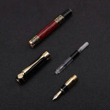 2-Pack: Wood Grain Classical Fountain Pen Ballpoint Pen