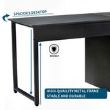 2-Person Metal Desk with Open Shelves