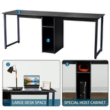 2-Person Metal Desk with Open Shelves
