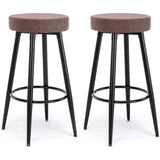 2-Piece: 28'' Metal Bar Stools Set