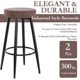2-Piece: 28'' Metal Bar Stools Set