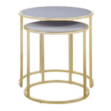 2-Piece: Iconic Home Tuscany Nesting Table