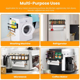 2-Piece: Magnetic Spice Racks for Refrigerator with Paper Towel Holder