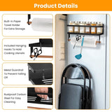 2-Piece: Magnetic Spice Racks for Refrigerator with Paper Towel Holder