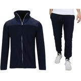2-Piece: Men's Polar Fleece Sweater Jacket & Jogger Sweatpants Set