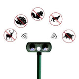 2-Piece: Outdoor Solar Ultrasonic Pest Repeller