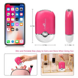 2-Piece: Rechargeable Handheld Mini Eyelash Fan