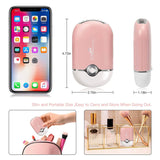 2-Piece: Rechargeable Handheld Mini Eyelash Fan