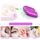 2-Piece: Rechargeable Handheld Mini Eyelash Fan