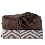 2-Piece Set: 100% Cotton Hand Twisted Throw Blanket 50" X 60"