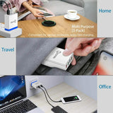 2-Piece Set: 4-Port High Speed Wall Charger + 3-in-1 Cable Combo