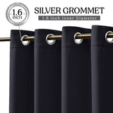 2-Piece Set: Blackout Curtains Double Panel Thermal Insulated Room Darkening Curtain Pair Grommet Top Design