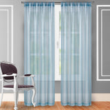 2-Piece Set: Crushed Semi-Sheer Fire Retardant Window Curtain